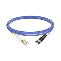1m (3ft) Duplex OM4 Multimode LC UPC to ST UPC PVC (OFNR) Fiber Optic Cable
