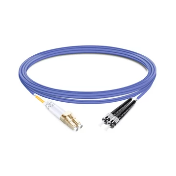 1m (3ft) Duplex OM4 Multimode LC UPC to ST UPC PVC (OFNR) Fiber Optic Cable