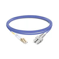 1m (3ft) Duplex OM4 Multimode LC UPC to SC UPC PVC (OFNR) Fiber Optic Cable