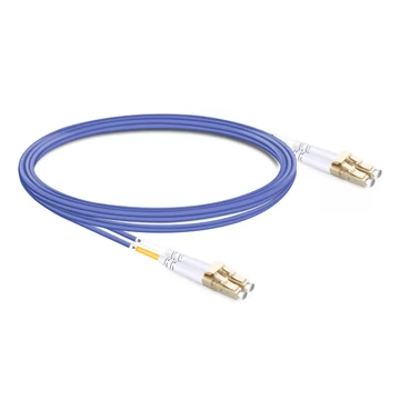 1m (3ft) Duplex OM4 Multimode LC UPC to LC UPC PVC (OFNR) Fiber Optic Cable