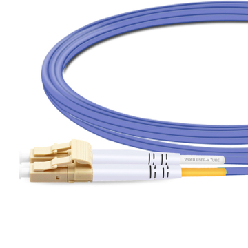 1m (3ft) Duplex OM4 Multimode LC UPC to LC UPC PVC (OFNR) Fiber Optic Cable
