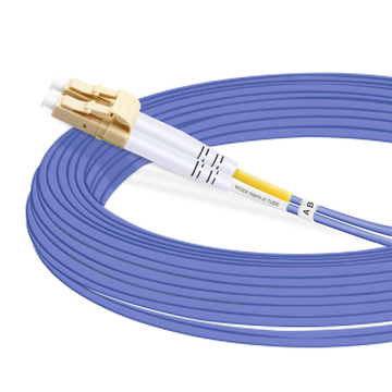 10m (33ft) Duplex OM4 Multimode LC UPC to FC UPC PVC (OFNR) Fiber Optic Cable
