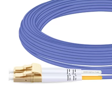 7m (23ft) Duplex OM4 Multimode LC UPC to FC UPC PVC (OFNR) Fiber Optic Cable