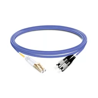 1m (3ft) Duplex OM4 Multimode LC UPC to FC UPC PVC (OFNR) Fiber Optic Cable
