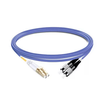 3m (10ft) Duplex OM4 Multimode LC UPC to FC UPC PVC (OFNR) Fiber Optic Cable
