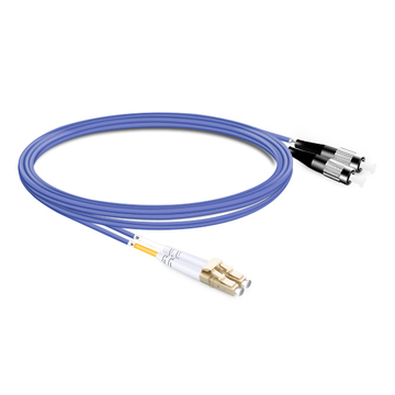 3m (10ft) Duplex OM4 Multimode LC UPC to FC UPC PVC (OFNR) Fiber Optic Cable