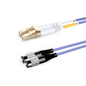 3m (10ft) Duplex OM4 Multimode LC UPC to FC UPC PVC (OFNR) Fiber Optic Cable