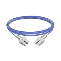 1m (3ft) Duplex OM4 Multimode SC UPC to SC UPC PVC (OFNR) Fiber Optic Cable