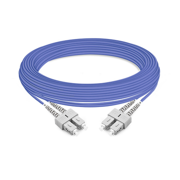 10m (33ft) Duplex OM4 Multimode SC UPC to SC UPC PVC (OFNR) Fiber Optic Cable
