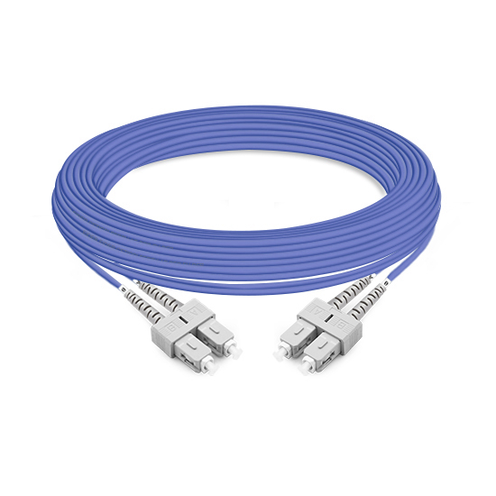 Duplex OM4 50/125 SC-SC Multimode Fiber Optic Cable 7m | FiberMall