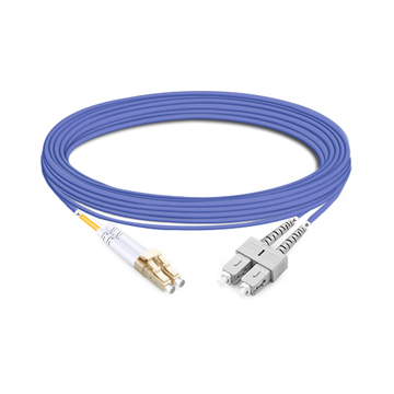 10m (33ft) Duplex OM4 Multimode LC UPC to SC UPC LSZH Fiber Optic Cable
