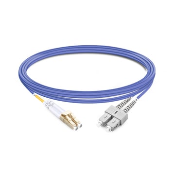 1m (3ft) Duplex OM4 Multimode LC UPC to SC UPC OFNP Fiber Optic Cable