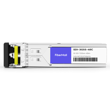 SDI-3G55-40C 3Gps MSA SDI 1550nm 40km SMF LC DDM Transmitter & Receiver Video Pathological Patterns Transceiver Module