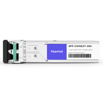 Arista Networks SFP-1G-CW-1270-20 Compatible 1.25G CWDM SFP 1270nm 20km LC SMF DDM Transceiver Module