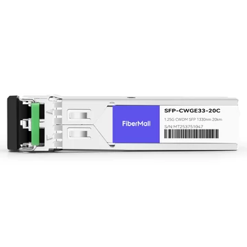 Dell CWDM-SFP-1330-20 Compatible 1.25G CWDM SFP 1330nm 20km LC SMF DDM Transceiver Module