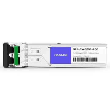 SFP-CWGE53-20C 1.25G CWDM SFP 1530nm 20km LC SMF DDM Transceiver Module