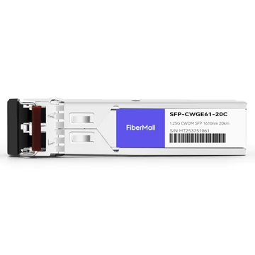 SFP-CWGE61-20C 1.25G CWDM SFP 1610nm 20km LC SMF DDM Transceiver Module