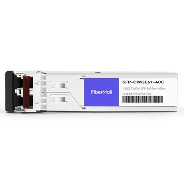 Netgear CWDM-SFP-1610 Compatible 1.25G CWDM SFP 1610nm 40km LC SMF DDM Transceiver Module