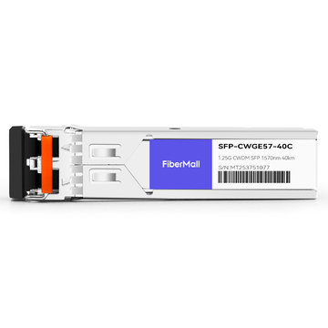 SFP-CWGE57-40C 1.25G CWDM SFP 1570nm 40km LC SMF DDM Transceiver Module