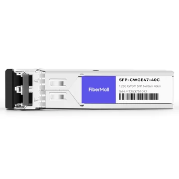 Dell CWDM-SFP-1470 Compatible 1.25G CWDM SFP 1470nm 40km LC SMF DDM Transceiver Module