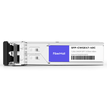 SFP-CWGE47-40C 1.25G CWDM SFP 1470nm 40km LC SMF DDM Transceiver Module