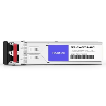 Juniper SFP-GE40KCW1390-ET Compatible 1.25G CWDM SFP 1390nm 40km LC SMF DDM Transceiver Module