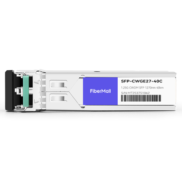 SFP-CWGE27-40C 1.25G CWDM SFP 1270nm 40km LC SMF DDM Transceiver Module