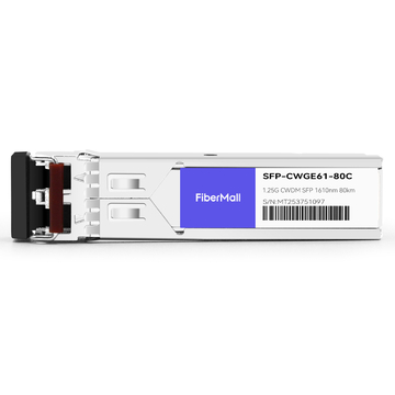 Cisco CWDM-SFP-1610 Compatible 1.25G CWDM SFP 1610nm 80km LC SMF DDM Transceiver Module