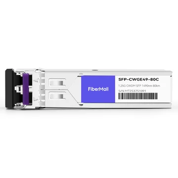 Allied Telesis AT-SPZX80/1490 Compatible 1.25G CWDM SFP 1490nm 80km LC SMF DDM Transceiver Module