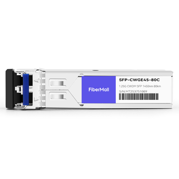 SFP-CWGE45-80C 1.25G CWDM SFP 1450nm 80km LC SMF DDM Transceiver Module
