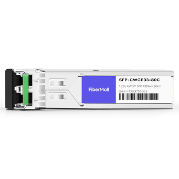Cisco CWDM-SFP-1330 Compatible 1.25G CWDM SFP 1330nm 80km LC SMF DDM Transceiver Module