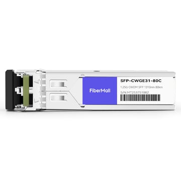 Cisco CWDM-SFP-1310 Compatible 1.25G CWDM SFP 1310nm 80km LC SMF DDM Transceiver Module