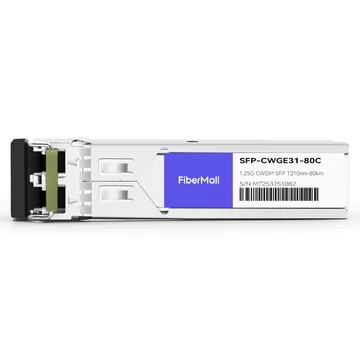 Juniper SFP-GE80KCW1310-ET Compatible 1.25G CWDM SFP 1310nm 80km LC SMF DDM Transceiver Module