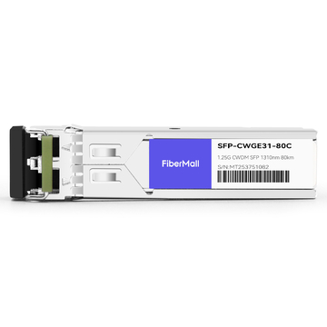 SFP-CWGE31-80C 1.25G CWDM SFP 1310nm 80km LC SMF DDM Transceiver Module
