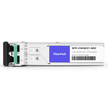Dell CWDM-SFP-1270 Compatible 1.25G CWDM SFP 1270nm 80km LC SMF DDM Transceiver Module