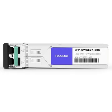 Extreme CWDM-SFP-1270 Compatible 1.25G CWDM SFP 1270nm 80km LC SMF DDM Transceiver Module