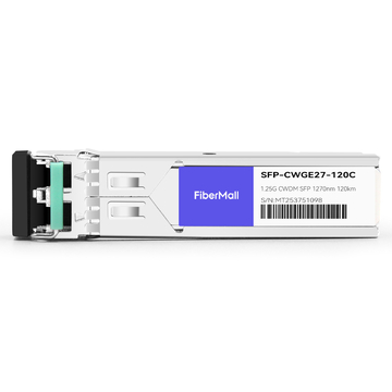 SFP-CWGE27-120C 1.25G CWDM SFP 1270nm 120km LC SMF DDM Transceiver Module