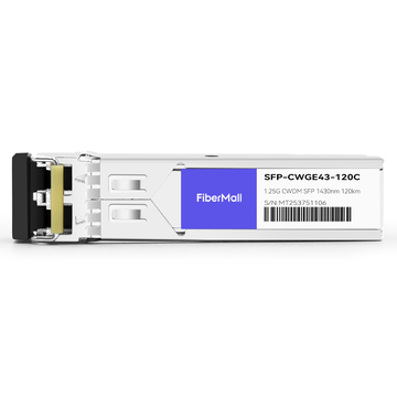 Ciena CWDM-SFP13-1430 Compatible 1.25G CWDM SFP 1430nm 130km LC SMF DDM Transceiver Module