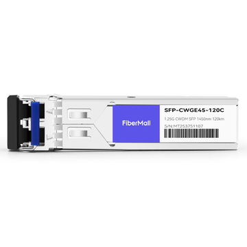 Ciena CWDM-SFP13-1450 Compatible 1.25G CWDM SFP 1450nm 130km LC SMF DDM Transceiver Module