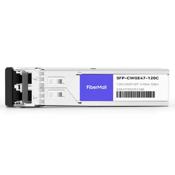 Alcatel-Lucent 3HE00070AA Compatible 1.25G CWDM SFP 1470nm 120km LC SMF DDM Transceiver Module