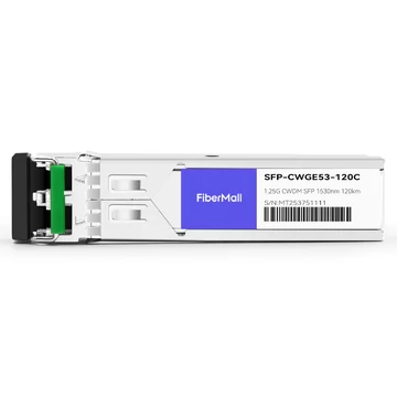 Alcatel-Lucent 3HE00070AD Compatible 1.25G CWDM SFP 1530nm 120km LC SMF DDM Transceiver Module