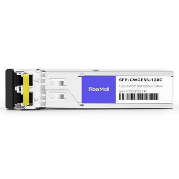 Alcatel-Lucent 3HE00070AE Compatible 1.25G CWDM SFP 1550nm 120km LC SMF DDM Transceiver Module