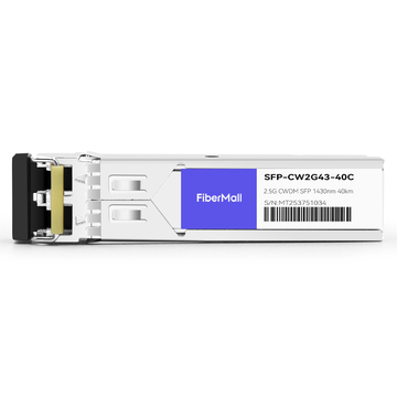 SFP-CW2G43-40C 2.5G CWDM SFP 1430nm 40km LC SMF DDM Transceiver Module