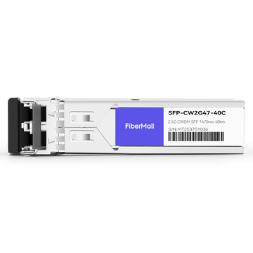 SFP-CW2G47-40C 2.5G CWDM SFP 1470nm 40km LC SMF DDM Transceiver Module
