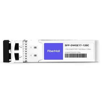 SFP-DWGE17-120C 1.25G DWDM SFP C17 100GHz 1563.86nm 120km LC SMF DDM Transceiver Module