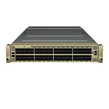 NVIDIA SN5610 (920- 9N42F-00RI-3C1) Spectrum-4 based 800GbE 2U Open Ethernet switch with Cumulus Linux Authentication, 64 OSFP ports and 2 SFP28 ports, 4 AC PSUs, Secure-boot, standard depth, Connector-to-Power Airflow, Tool-less Rail Kit