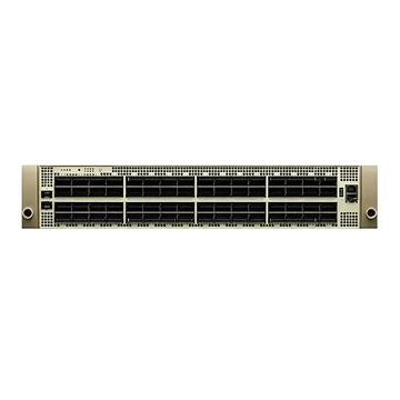 NVIDIA SN5610 (920- 9N42F-00RI-3C1) Spectrum-4 based 800GbE 2U Open Ethernet switch with Cumulus Linux Authentication, 64 OSFP ports and 2 SFP28 ports, 4 AC PSUs, Secure-boot, standard depth, Connector-to-Power Airflow, Tool-less Rail Kit