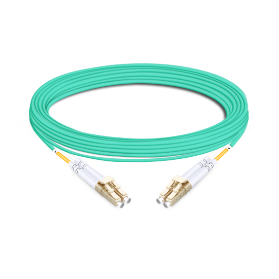 Duplex OM3 50/125 LC-LC Multimode Fiber Optic Cable 10m | FiberMall