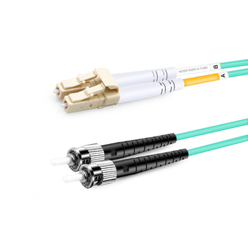 3m (10ft) Duplex OM3 Multimode LC UPC to ST UPC PVC (OFNR) Fiber Optic Cable
