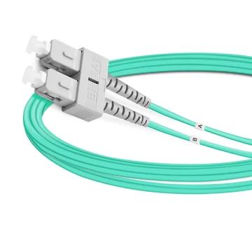 3m (10ft) Duplex OM3 Multimode SC UPC to SC UPC PVC (OFNR) Fiber Optic Cable